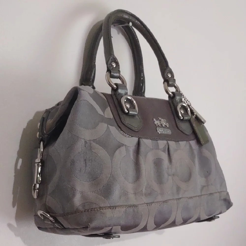 Coach Gray and Black Satchel - Picture 2 of 16